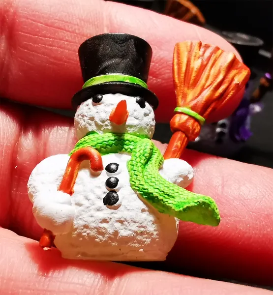 Little hand painted snowman